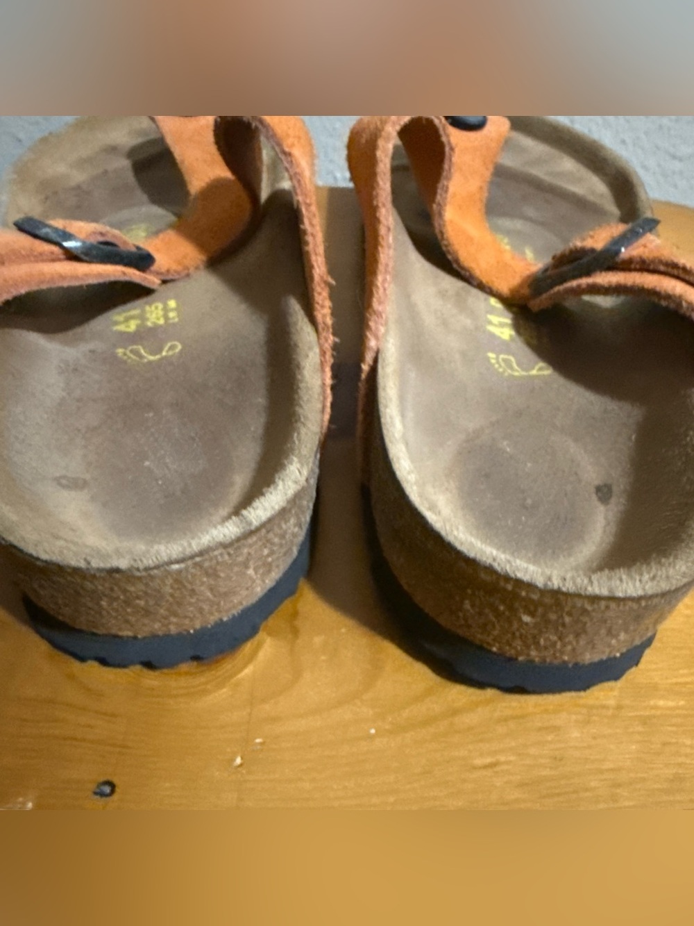 Birkenstock Tangerine Suede Toe-Post Sandals - Picture 7 of 7